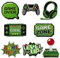 Aufnäher zum Aufbügeln für Videospiele, Grün, Pixel, Gaming, bestickt, Reparaturflicken, Bastelzubehör, Geschenke für Kinder, Jungen, Gamer, Fans, Enthusiasten, Kleidung, Rucksack, Mütze, 8 Stück