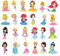 24 Stück Princess Cartoon 5D Diamond Painting Aufkleber,Cute Anime Prinzessin Diamand Painting Set,Kawaii Diamond Painting Kits für Kinder,5D Diamand Painting DIY Stickers Kit für Erwachsene Anfänger