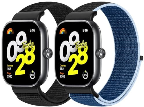 XANS Nylon Armband Kompatibel mit Xiaomi Smart Band 8 Pro/Xiaomi Smart Band 9 Pro/Redmi Watch 5/Redmi Watch 4 Armband, Verstellbares Atmungsaktives Sport Loop Ersatzarmband für Herren Damen