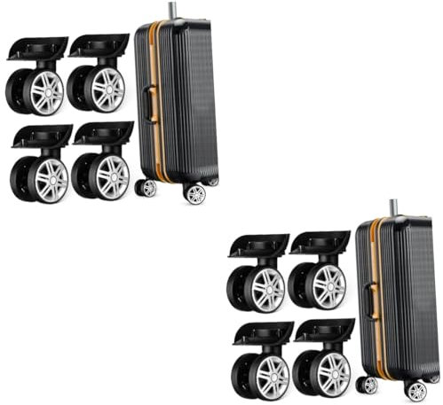 VANZACK 8 STK Zubehör Für Trolley-Rollen Gepäck-schwenkräder Gepäckrollen Austauschen Radersatz Für Gepäck Kofferrollen Abnehmbare Gepäckräder Ersatzräder Für Koffergepäck Abs-Material