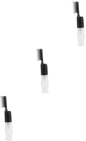 MERRYHAPY 3 Stücke Haaröl-applikatorflasche - Wurzelkamm-applikatorflasche Haarfärbeflasche Mit Kamm Salon-haarfärbeflaschen Haarfärbeapplikator