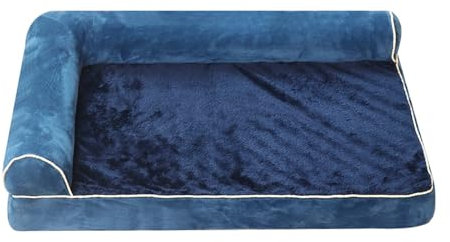 LUCKGONI Haustier-Sofa für kleine Hunde mit doppelter Kopfstütze, Eierkiste, Schaumstoff, waschbar, Couch, Bett, rutschfestes Hunde-Schlafkissen