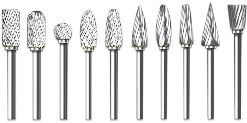 For Dremel Accessory, 10 Pcs 1/8 Inches Shank Fits Rotary Tool For Grinder Drill, Tungsten Steel Die Grinder Bits, DIY Woodworking, Carving, Metal Polishing, Engraving And Drilling