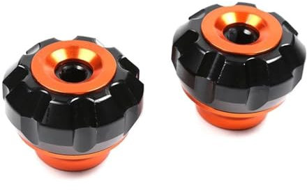 SCARXUSV Moto Protezione Anticaduta Motocicletta Forcella Anteriore Ruota Crash Slider per Y&amaha per Xmax 300 250 per X-Max 400 125 per NMAX 155 125 BWS per Aerox Accessori(Arancia)