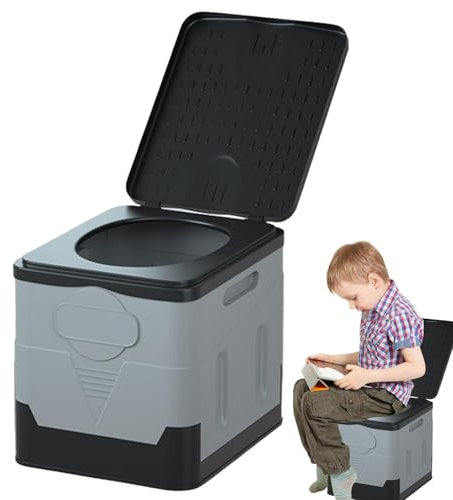 Fravsiu Portable Toilet, Portable Toilets for Adults. Portable Camping Toilet, Adult Portable Potty, 20l Camping Potty, Leakproof Portable Toilet, Travel Potty Seat, for Camping, Car, Travel, Hiking