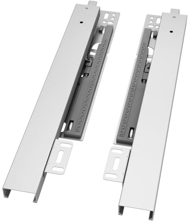 VADANIA Unterflurführung Bodenmontage, Push-to-open, 40 kg Tragkraft, 3-facher Vollauszug, 550mm unsichtbare Schubladenführungen, 1 Paar