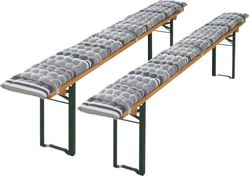 REDBEST Bierbank-Auflage 2er-Pack grau Größe 25x220 cm