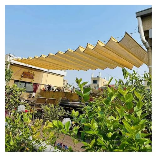 ZXCASDF Einziehbar Welle Sonnensegel,Sonnensegel einziehbares Sonnensegel Pergola Markise，Pergola Ersatz Schattenabdeckung Mit Montagesatz，Verstellbar Schattenabdeckung(W3*L3m/W9.84*L9.84ft)