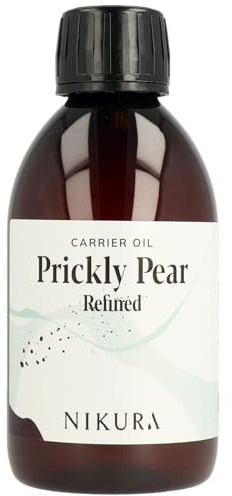 Nikura Prickly Pear Seed Oil (Refined) - 250ml | For Skin, Hair, Body, Face | Moisturising Carrier Oil | Vegan & UK Made | BPA Free