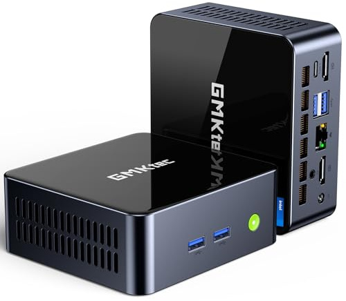 GMKtec M3 Ultra Mini PC with Intel Core i7 12700H (14C/20T 4.7 GHz), 32GB DDR4 RAM+1TB NVMe SSD, Mini Desktop Computer Iris XE Graphics, Triple 4K Display, WiFi 6, BT5.2, USB-C