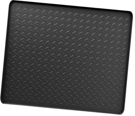 Dickly Alfombrilla protectora de silicona para electrodomésticos (60 x 50 cm), bandeja antigoteo para evitar condensación, antideslizante y ligera, para, Negro