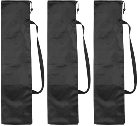 PATIKIL 82cm x 20cm Tripod Carrying Case, 3 Pack Camera Tripod Carrying Bags Oxford Cloth Padded Bag for Camera Gear Mic Light Stand Sheet Music Photography Accessories, Black