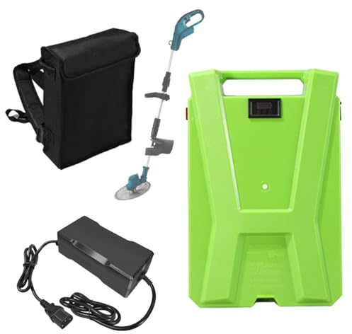 SSCYHT Batterie Rechargeable 24 V 10 Ah 20 Ah Batterie Lithium 12 Ah Batteries Li-ION 24 V Batteries tondeuses à Gazon pour Moteur 200 W - 1000 W avec Chargeur et Sac à Dos,21v40ah 340mm