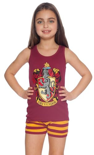 Harry Potter All House Crest Pyjama court en coton avec débardeur de sous-vêtements Gryffondor 6, Gryffondor, 6