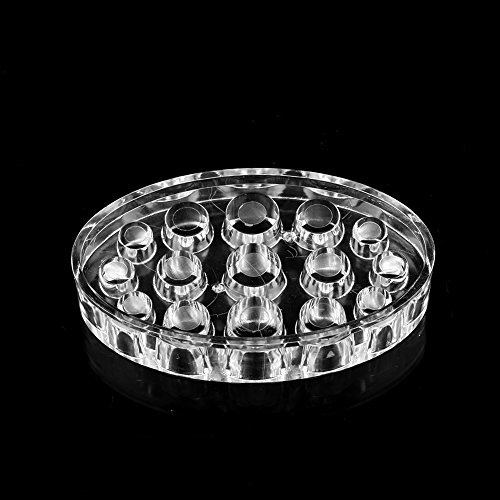 Sonew 15 Löcher Tattoo Ink Cup Holder, Oval Acrylic Tattoo Permanent Make Up Microblading Pigment Cup Stand
