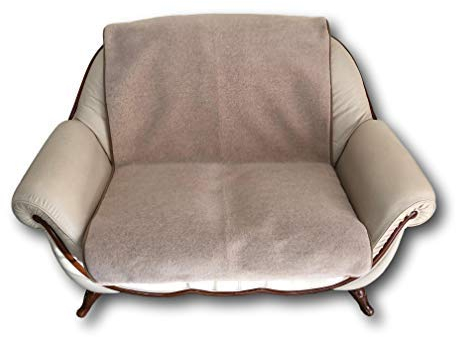 Alpenwolle Sesselschoner 2-Sitzer Alpaca 100x200cm Überwurf Couchüberwurf Couchauflage Couchschoner, 100% Wolle