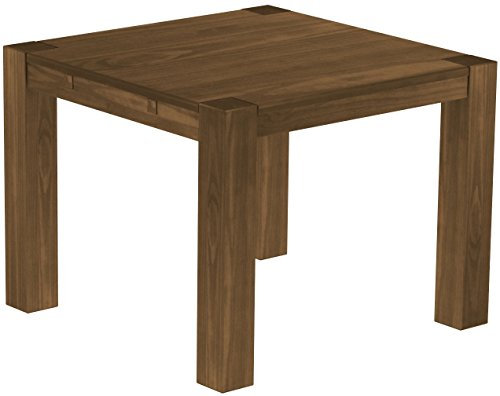 Esstisch Rio Kanto 100x100 cm Nussbaum Pinie Massivholz Größe und Farbe wählbar Esszimmertisch Küchentisch Holztisch Echtholz vorgerichtet für Ansteckplatten Tisch ausziehbar Brasilmöbel