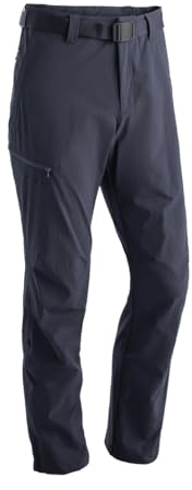 Maier Sports Nil, Herren Wanderhose, Wasserabweisende Outdoorhose für Trekking und Hiking, PFC-frei, mSTRETCH pro 4 & Dryprotec, Rollup-Funktion, Blau, 110 (W36/L36)