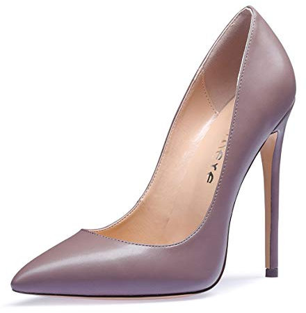 Castamere Scarpe col Tacco Donna Stiletto Tacco Alto Nozze Festa High Heels Sexy Eleganti Scarpe 12CM Viola Taro Pu Scarpe EU 37
