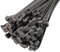 Pack of 10 Cable Ties Resealable 540 mm x 7.6 mm Grey Removable Reusable Nylon Reusable UV Stable