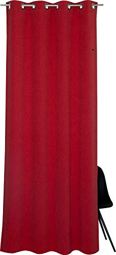 ESPRIT Ösen Vorhang orange Blickdicht • Gardinen Vorhang 2er Set • Ösenschal 140 x 250 cm Harp • 100% Polyester