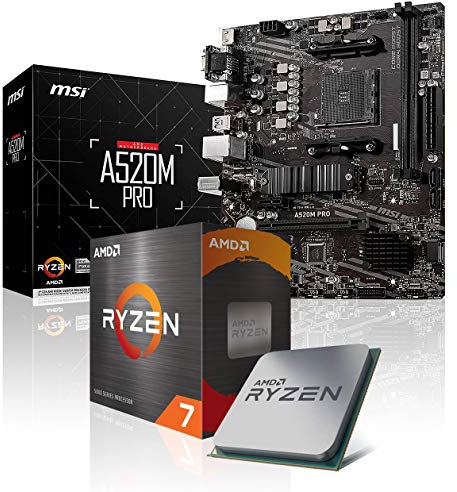 Memory PC Aufrüst-Kit Bundle Ryzen 7 5800X 8X 3.8 GHz Prozessor, 8 GB DDR4, A520M Pro Mainboard (zusammengebaut inkl. Bios Update + Funktionskontrolle)