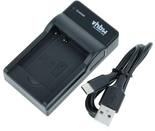 vhbw Chargeur USB-C Compatible avec Panasonic Lumix DMC-S3 | DMC-S3A, DMC-S3K, DMC-S3R caméra + câble USB-C + témoin de charge