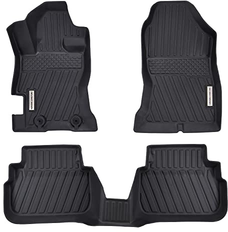 XINSHANGXIU Fußmatten kompatibel für 2018–2022 Subaru Crosstrek /2017–2022 Subaru Impreza, TPE Allwetterschutz Slush 1st & 2nd Row Bodenfolien schwarz