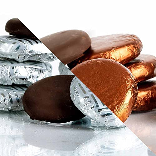 Whitakers Dark Chocolate Creams - Brown & Silver Foiled Fondant Cremes (Coffee & Mint, 800g)