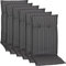 NYVI Gartenstuhl Auflagen Hochlehner 6er Set Barcelona - UV-Beständig, Atmungsaktiv, Strapazierfähig - Hochlehnerauflagen Outdoor - Sitzauflagen für Gartenstühle 118x50cm Grau Weiße Streifen