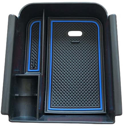 Z.MYUKI 【4 Farben】 kompatibel mit VW Golf 8 2020-2023 2024 Zubehör Mittelkonsole Ablagefach Armlehne Mittelarmlehne Aufbewahrungsbox (Blau)