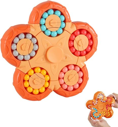 YUDANSI Zauberbohnen-Puzzle-Spielzeug, Magic Bean Rotierender Würfel Spielzeug, Rotierendes Finger Fidget Zauberwürfel, Weihnachten Geburtstag Neujahrsgeschenk für Kinder Teenager Erwachsene