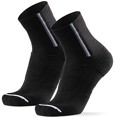 DANISH ENDURANCE Calzini da Ciclismo in Lana Merino, Traspiranti, Calze Sportive Bici da Strada e MTB, Uomo e Donna, 2 Paia