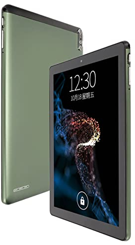PUSOKEI 10,1 Zoll Tablet für Android 11, MT6592 8 Kerne, 2,5 GHz CPU, 6 GB 128 GB Speicher, Vordere 5 MP Hintere 13 MP Dual Kamera, 1960 X 1080 IPS HD Bildschirm, Dualband 2,4 G/5 G WiFi(grün)