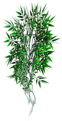 Kunstpflanze Bambus - Hängepflanze für Terrarien als Versteck für Ihr Terrarium - Terrarium Plants - Big Bamboo Rattan 30-60 cm (Medium 30 cm)