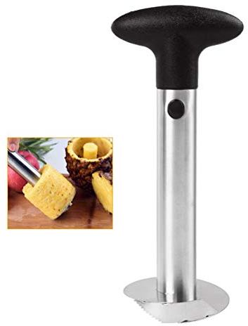 Herramienta Descorazonador y Rebanador de Piña de Acero Inoxidable, Cortador de Piña, Pelador de Piña, Cortador Descorazonador para una Fácil Extracción del Núcleo