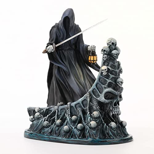 Veronese Design Skulptur, Motiv: Sensenmann aus Kunstharz, handbemalt, 19,5 cm