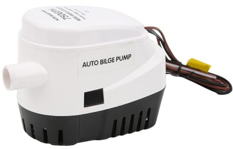 Pompe de Cale Automatique 24V 750GPH Pompe à Eau de cale pour bateau Automatique Submersible avec Interrupteur à Flotteur Pompe à Eau Liquide Silencieuse pour Bateaux Marins Yacht Caravan Camping