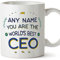 Mugffins Tazza Personalizzata in ceramica per CEO 11 oz / 350 ml - In inglese - World's Best - Idea regalo per compleanno, anniversario, natale, laurea