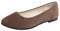 Generic Women's Slip On Flat Walking Ballerina Shoes Casual Work Office Comfortable Cute Shoes Ladies Flat Pumps UK Size 7 Coffee