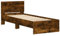 vidaXL Bettgestell, Bettrahmen mit Lattenrost, Bett Gästebett mit Kopfteil, Einzelbett Schlafzimmerbett Schlafzimmermöbel, Räuchereiche 75x190cm Holzwerkstoff