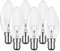 SBC B15 Small Bayonet Clear Candle Bulbs, C35 Candle Light Bulb, Dimmable Warm White 2700K, 400 Lumen, AC 230V, Small Bayonet Light Bulb, for Chandeliers, Desk Lamp, Ceiling Fixture, 6 Pack