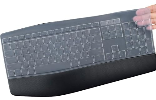 Logitech Tastatur-Abdeckung für MK850, MK825, MK875, K850 - Kabellose Tastatur Silikon-Schutzhülle, Transparent