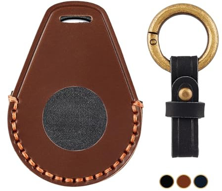 OFF WE GO Motorrad Schlüsselhülle für Harley Davidson Leder Motorradschlüssel Schlüssel Cover mit Schlüsselanhänger Motorrad Schlüssel Schutz Gehäuse Schlüsseletui, Braun