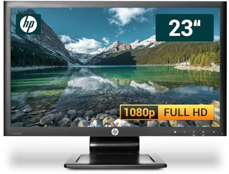 HP ZR2330w 23 Zoll Business Computer Monitor, Desktop Gaming Monitor, Full HD (VGA - DisplayPort - DVI - VESA), PC Bildschirm, Schwarz (Generalüberholt)