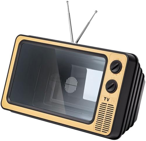 Muteitt 12 Retro TV Amplifier Phone Screen Magnifier, 3D HD Mobile Phone Screen Magnifying Enlarger for Movies Videos Games, Fit for All Smartphones