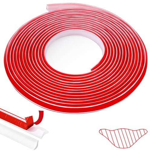 YAYODS 2 Rolle 6m Flexible Zierleisten Selbstklebend Deckenleisten - 12x9mm TPE Dreieck Winkelleiste Zierleisten Stuckleisten Decke - Weiß Abschlussleiste Küchenarbeitsplatte für Wandkanten