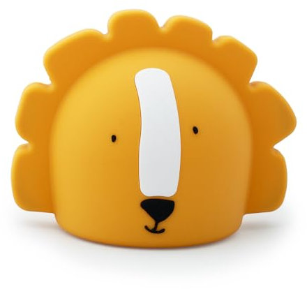 Trixie Nachtlicht – Mr. Lion | weicher und quetschbarer Schlafbegleiter | wiederaufladbar mit einstellbarer Helligkeit | perfekt für Kinderzimmer, Gelb
