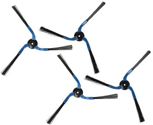 vhbw 4X Brosse latérale Compatible avec Samsung Navibot SR8877, SR8895, SR8895 Silencio Robot aspirateur - Lot de brosses, Gauche/Droite, Bleu/Noir