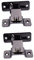 Gadpiparty 2 Pièces 90 verrou charnière gond garage cars lock lagrange Serrure en acier inoxydable serrure de porte de grange serrure à angle droit serrure à bascule pour salle de bain Black